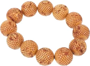 Wooden Buddhist Prayer Beads Bracelet Bead Bracelets for Women Decorative Wrist Chain