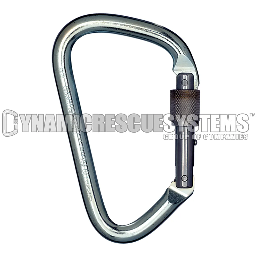 XL Steel Locking D Carabiner - NFPA, SMC
