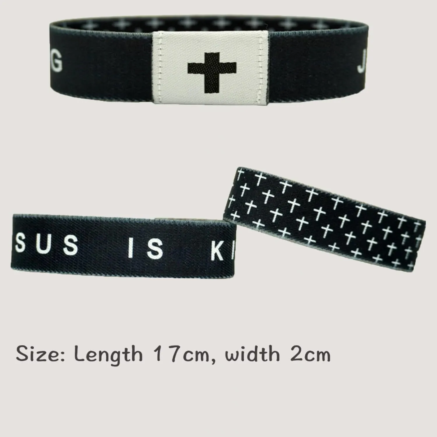 XZG Daily Bible Verse Bracelet Wearable Elastic Bible Bracelet with NFC for Women Men Teens Scannable Inspirational Bible Verse Wristbands 2Pc