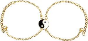 Yin Yang Adjustable Bracelet Best Friend Bracelets for Bff Friendship Relationship Boyfriend Girlfriend Valentines Gift, 2 Pieces