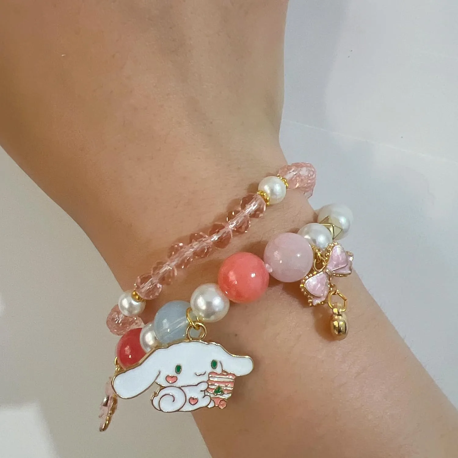 ZMANYIJEW Crystal Bead Bracelet for Women, Cute Matching Beaded Bracelets for Best Friend