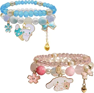 ZMANYIJEW Crystal Bead Bracelet for Women, Cute Matching Beaded Bracelets for Best Friend