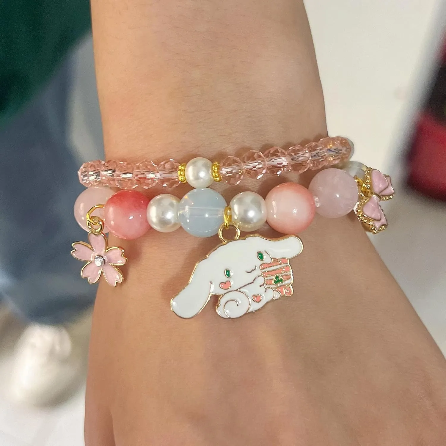 ZMANYIJEW Crystal Bead Bracelet for Women, Cute Matching Beaded Bracelets for Best Friend